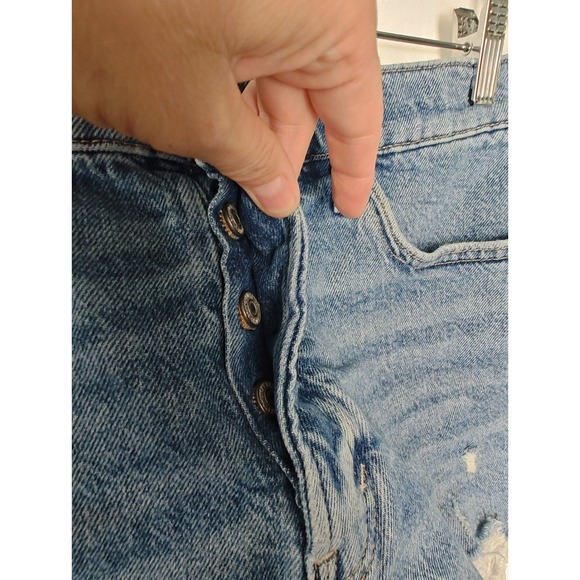 Lucky Brand Shorts Denim Jean Cutoff High Rise Mom Button Fly 8 29‎ Cotton Blend - Picture 5 of 10